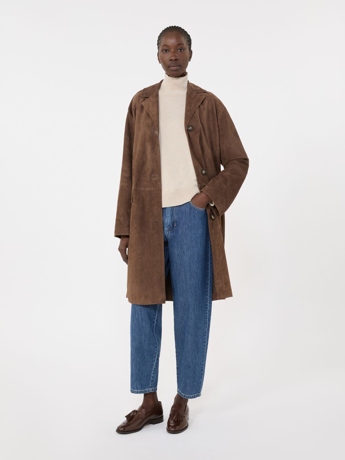 Cotton denim candle-leg jeans - MIDNIGHTBLUE - Max Mara - 5