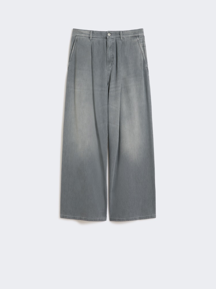 Cotton and viscose denim jeans - BLACK - Max Mara