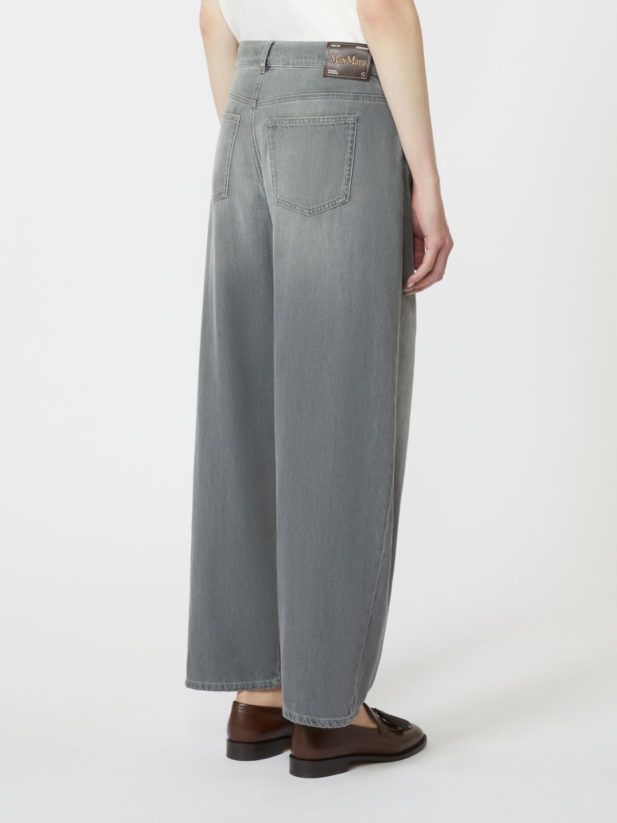 Jeans barrel leg in denim - BLACK - Max Mara - 5