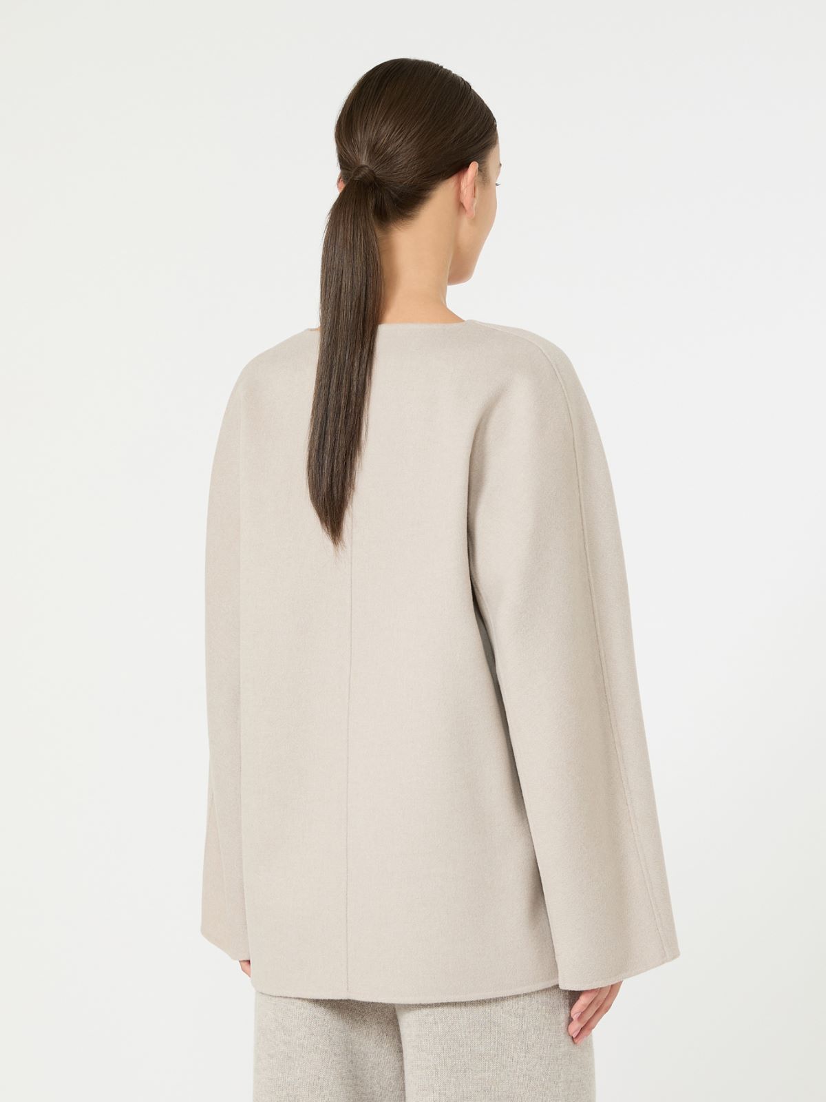 Wool broadcloth blouse - BEIGE - Max Mara - 6