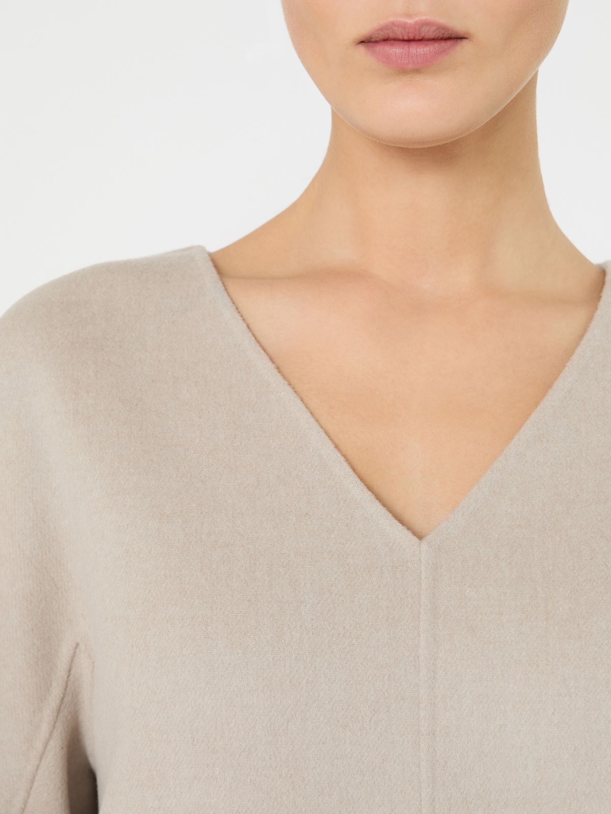 Wool broadcloth blouse - BEIGE - Max Mara - 6