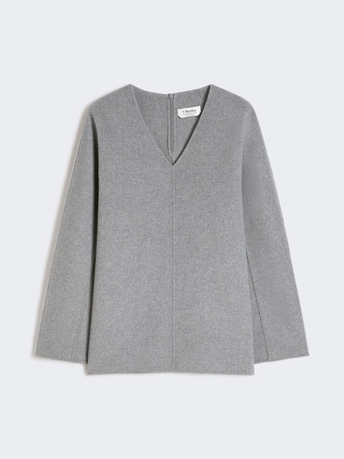 Wool broadcloth blouse - MEDIUM GREY - Max Mara - 4