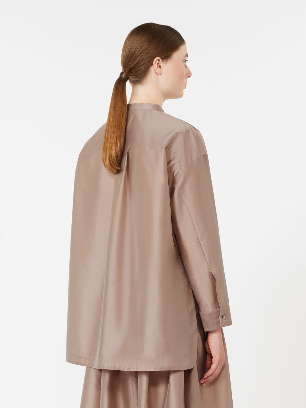 Chemise en organza de soie ménagée - POUDRE - 3