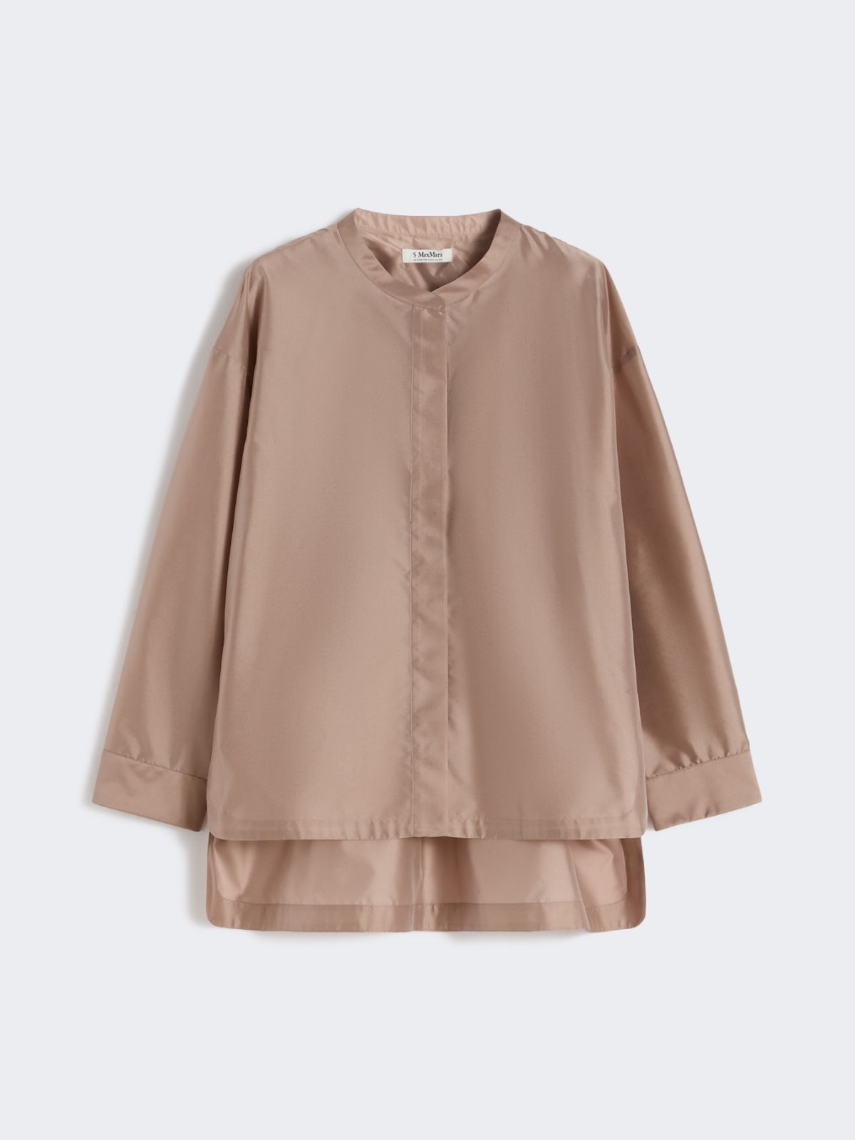 Chemise en organza de soie ménagée - POUDRE - 4