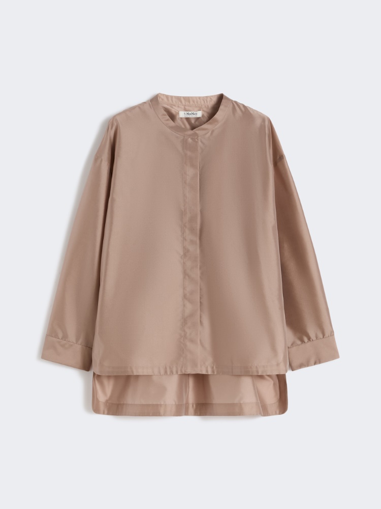 Chemise en organza de soie ménagée - POUDRE - 4