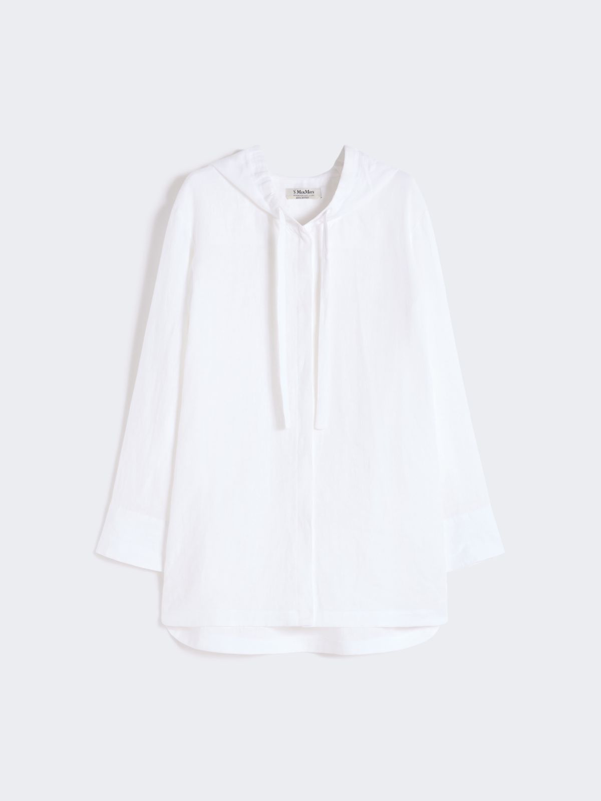 [プルーニャ] ピュア リネン フーデット ブラウス - OPTICAL WHITE - 5