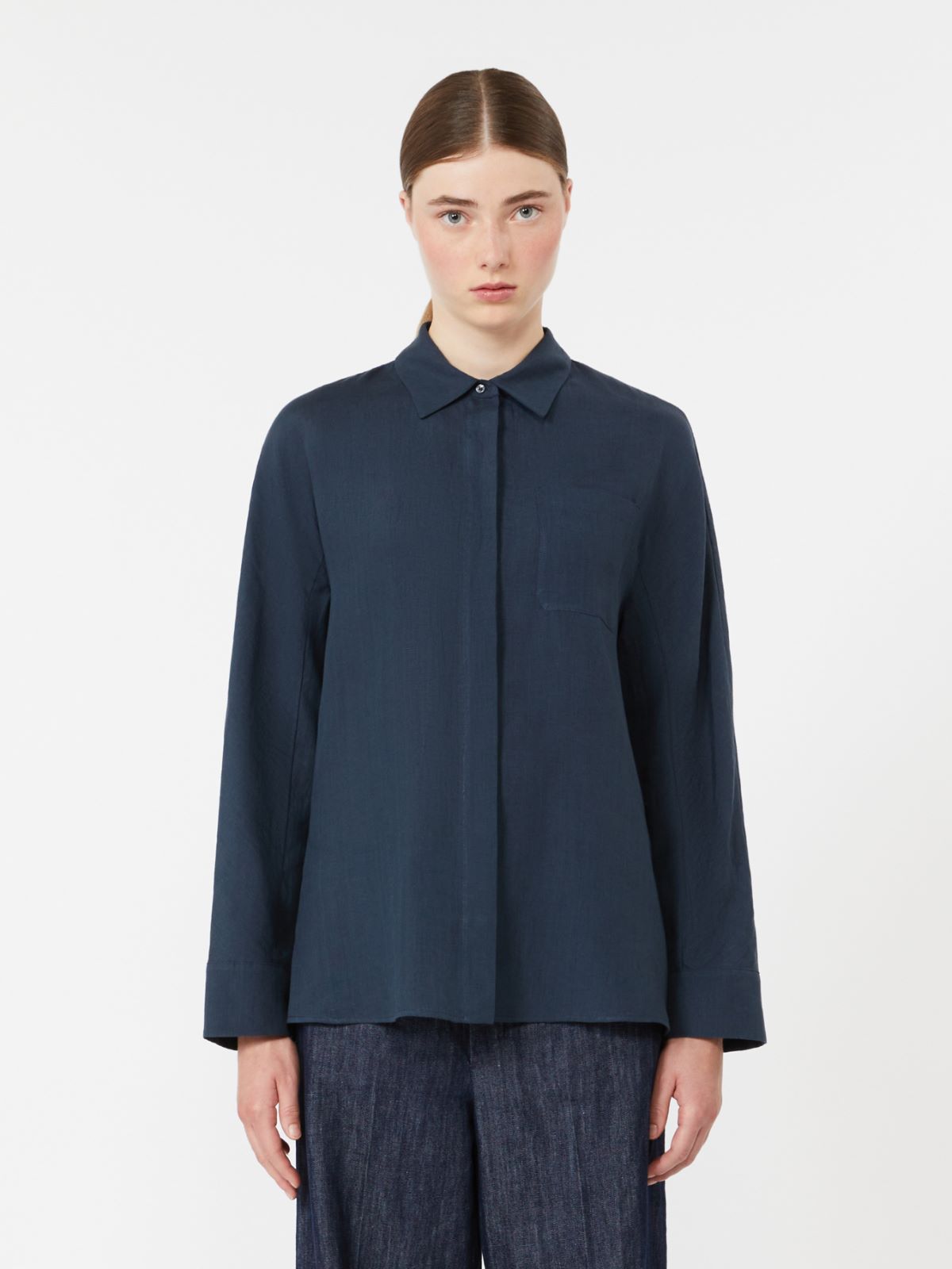Linen canvas shirt - ULTRAMARINE - 2