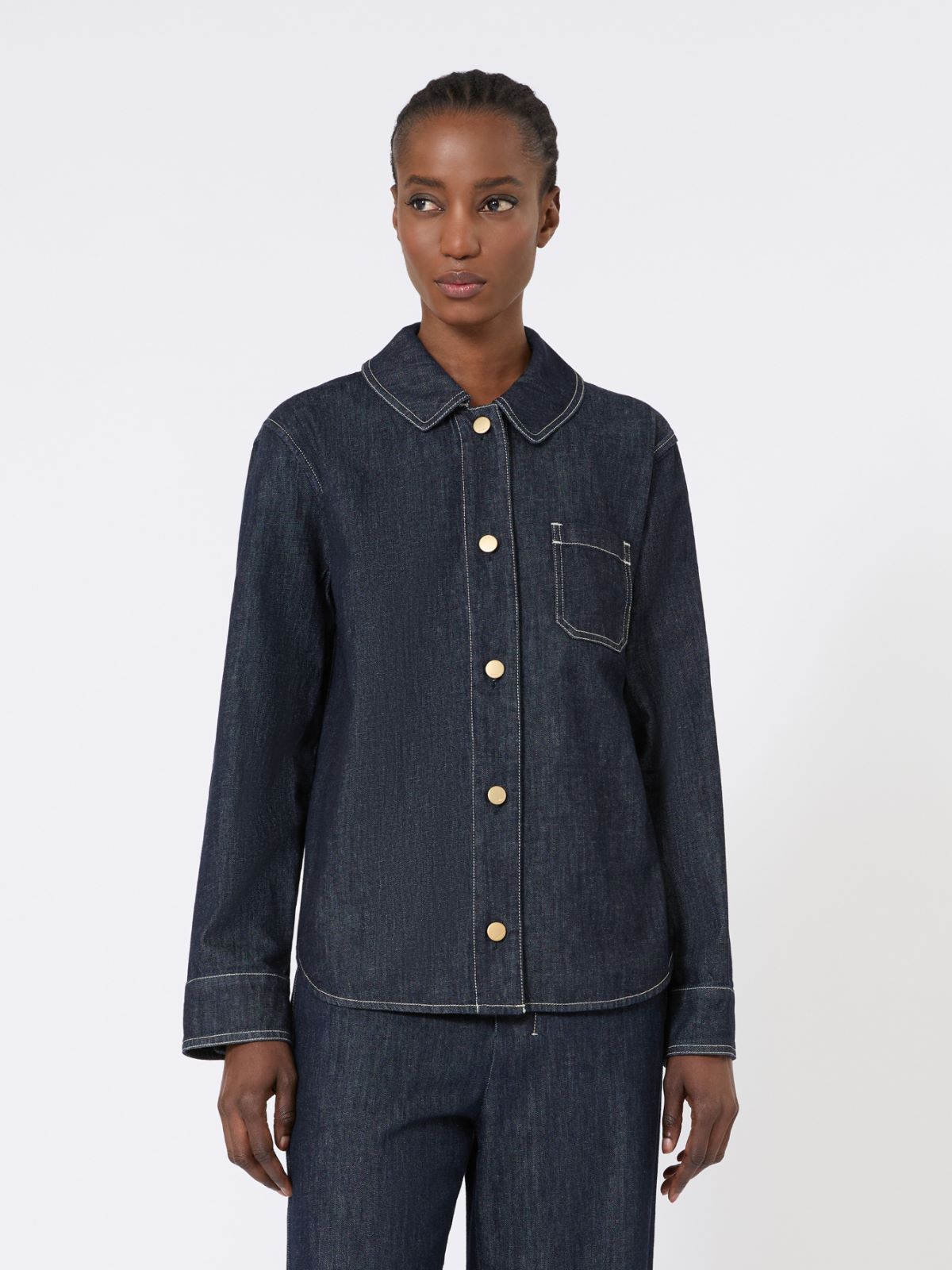 Cotton denim shirt - ULTRAMARINE - Max Mara - 6