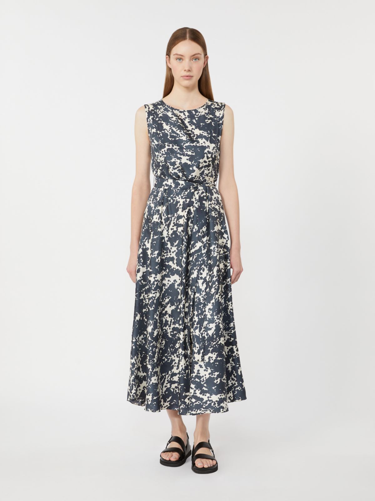 Patterned twill dress - ULTRAMARINE - Max Mara - 2