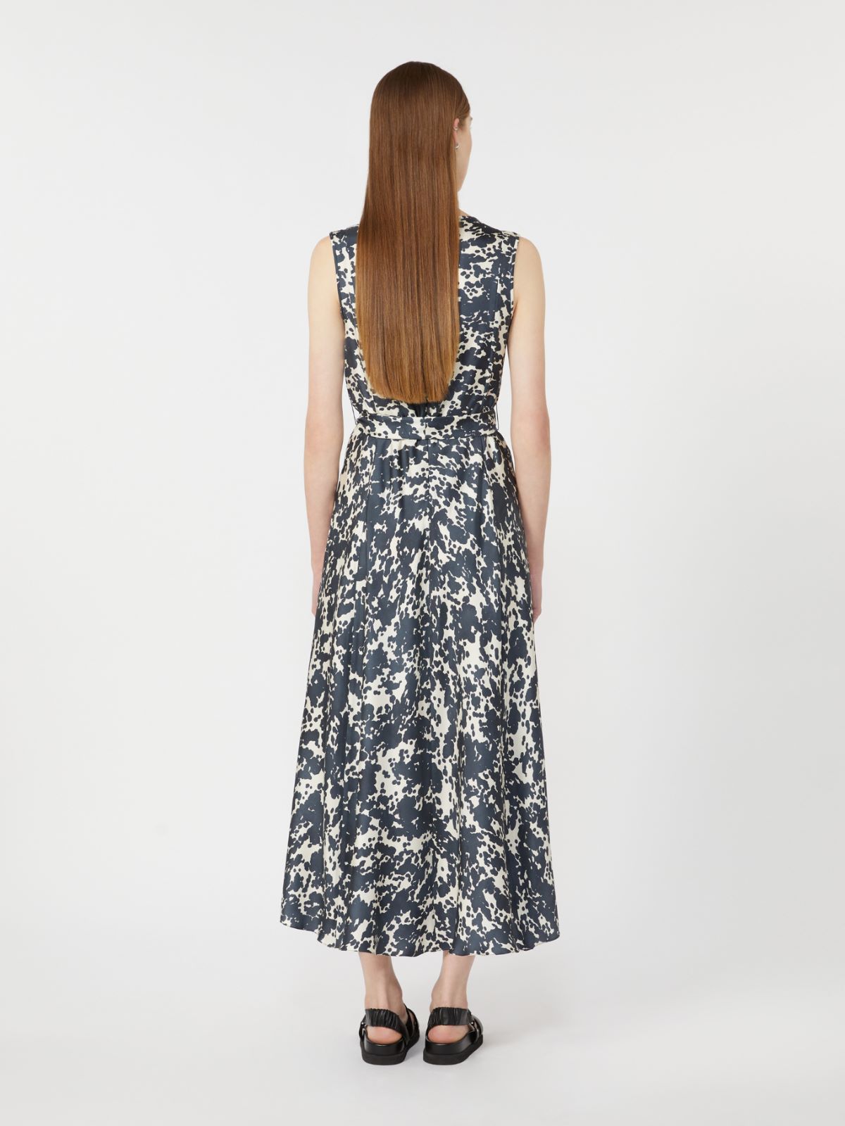 Patterned twill dress - ULTRAMARINE - Max Mara - 3