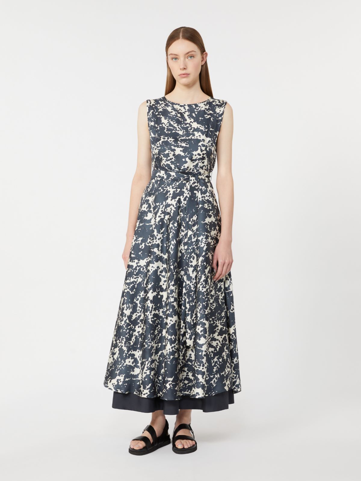 Patterned twill dress - ULTRAMARINE - Max Mara
