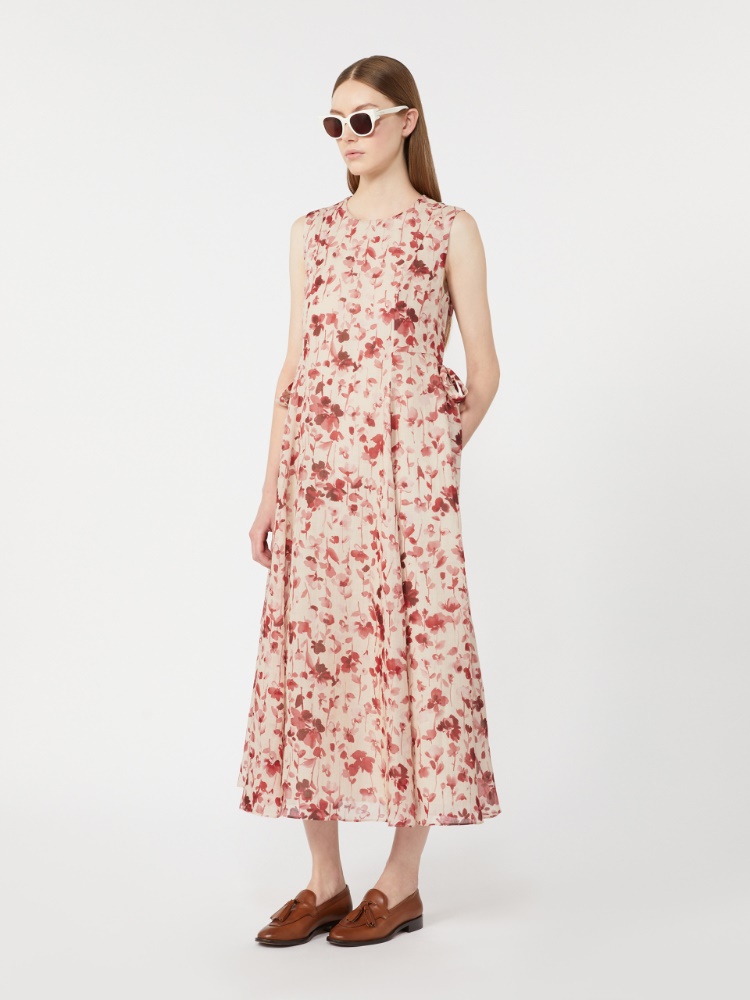Printed ramie canvas dress - PINK - Max Mara