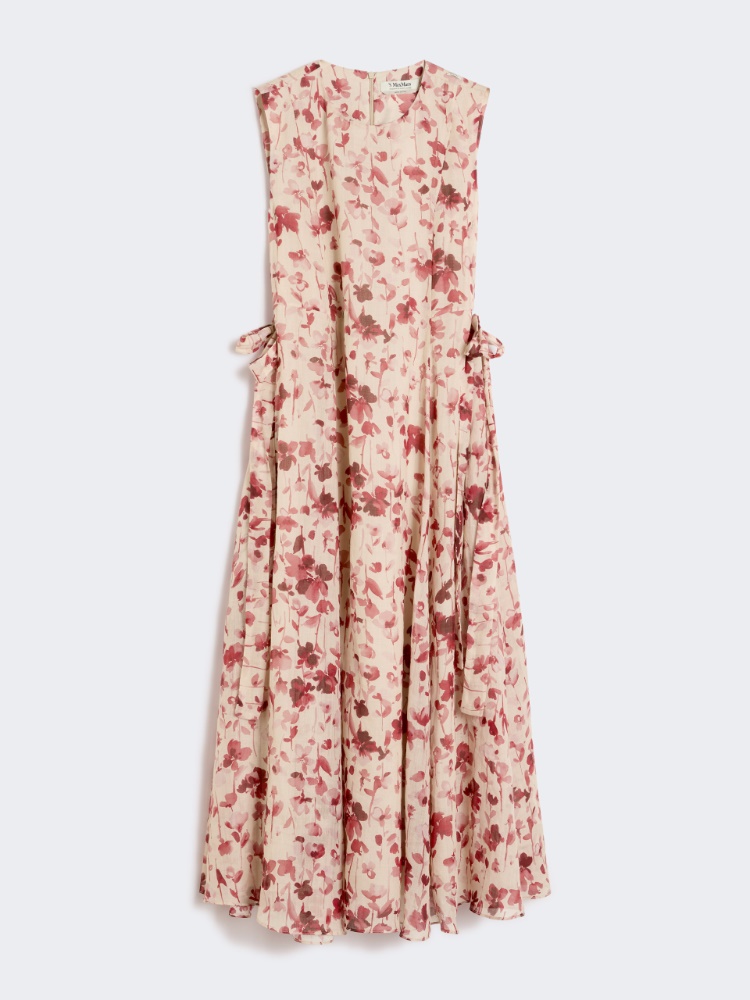 Printed ramie canvas dress - PINK - Max Mara