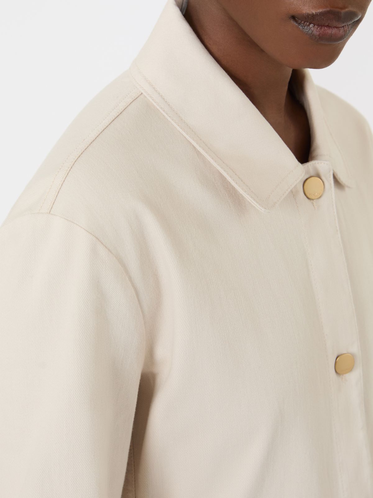 Cotton bull denim shirt dress - SAND - Max Mara - 11