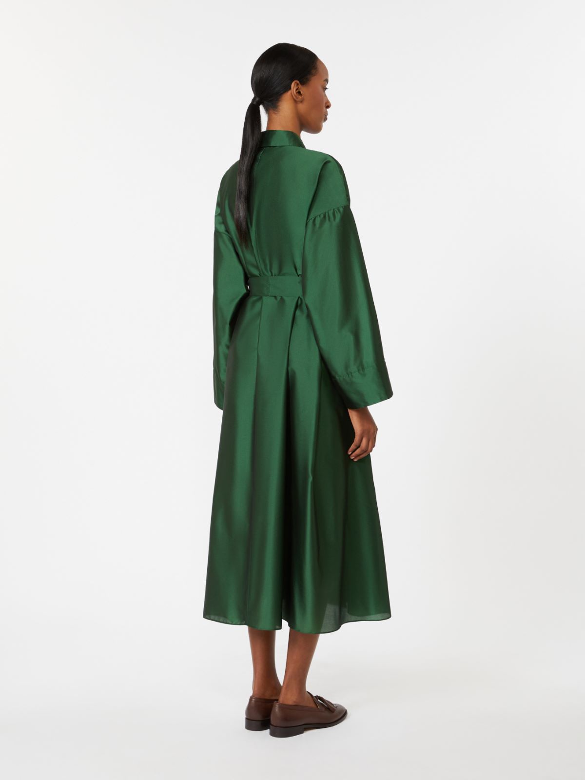 Organza shirt dress - GREEN - Max Mara - 3