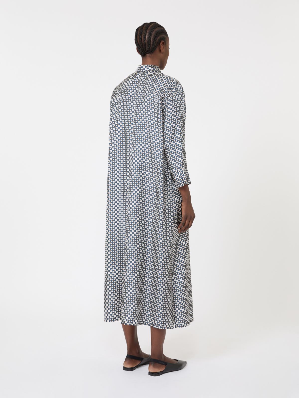 Abito in seta stampata - MIDNIGHTBLUE - Max Mara - 11