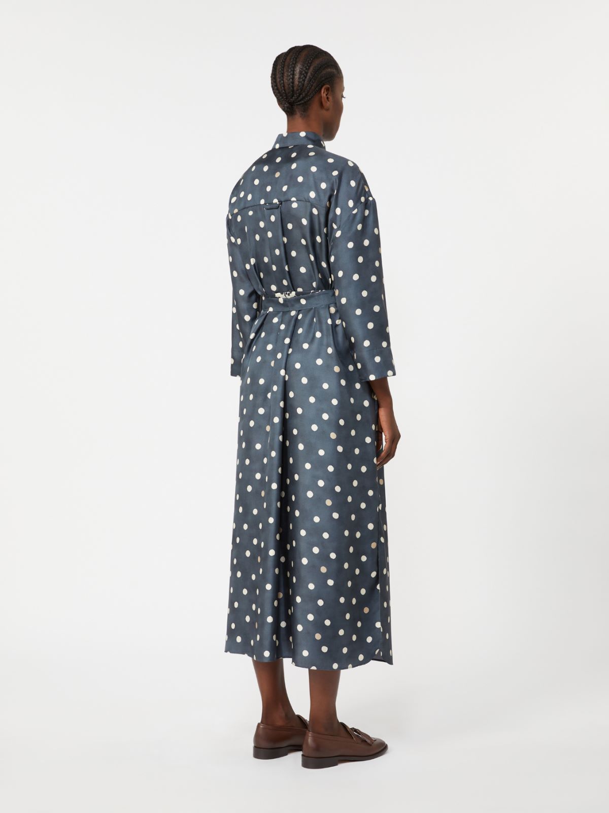 Kleid aus bedrucktem Seidentwill - ULTRAMARINE - Max Mara - 11