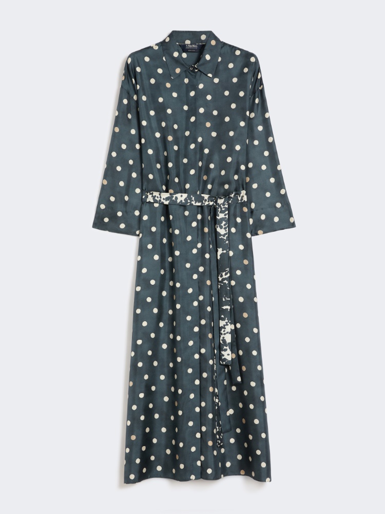 Kleid aus bedrucktem Seidentwill - ULTRAMARINE - Max Mara