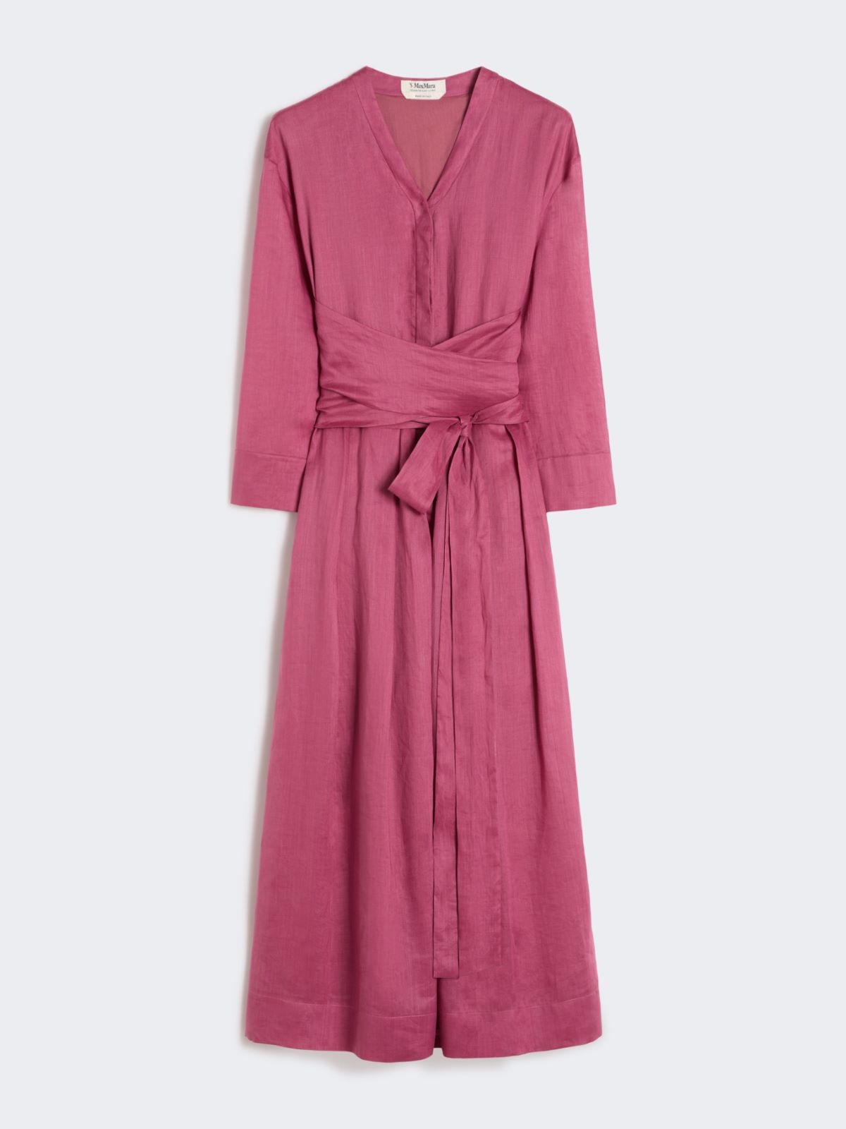 Kleid aus Ramie-Canvas - ZYKLAMEN - 4