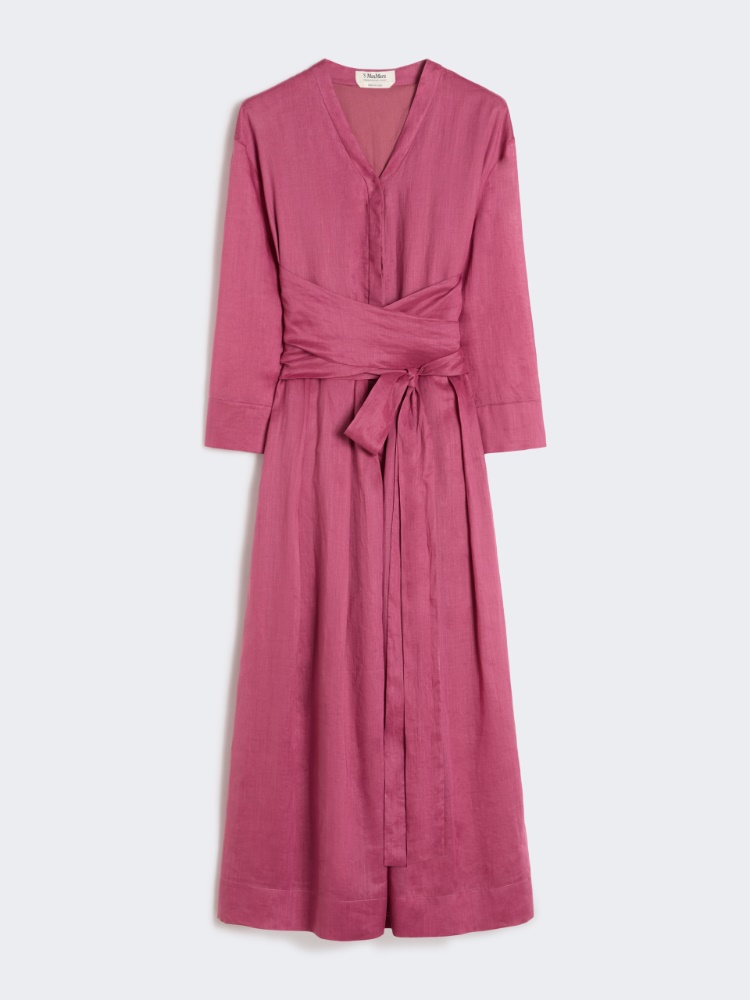 Kleid aus Ramie-Canvas - ZYKLAMEN - 4