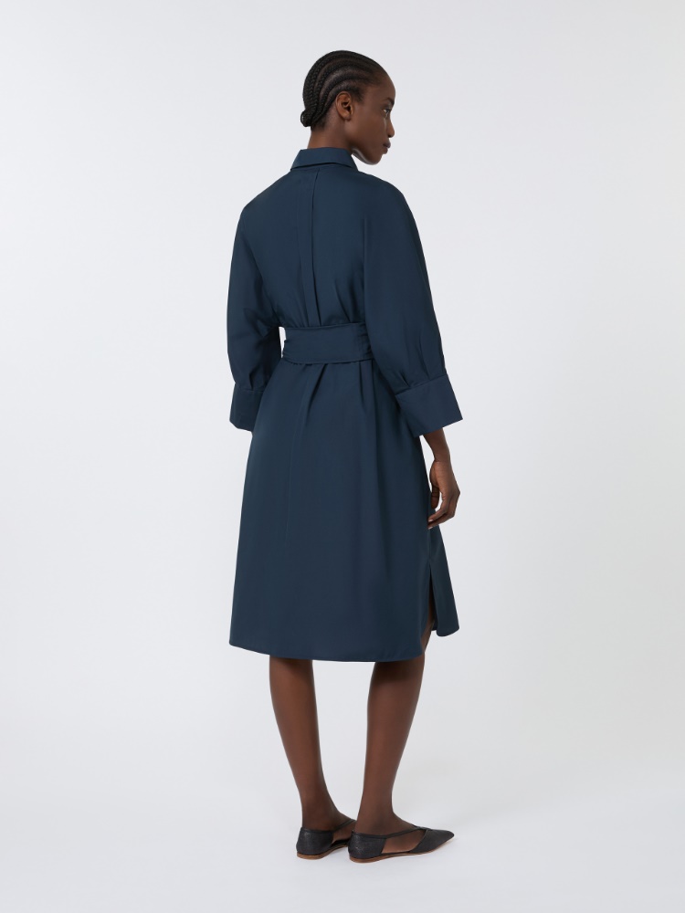 Cotton shirt dress - MIDNIGHTBLUE - Max Mara - 3