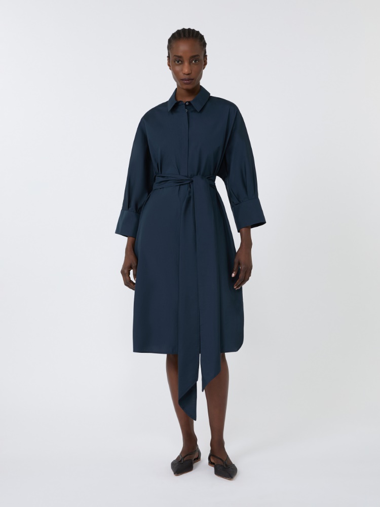 Cotton shirt dress - MIDNIGHTBLUE - Max Mara - 1