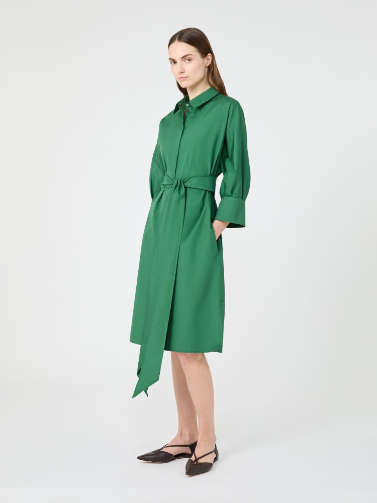 Cotton shirt dress + GREEN - Max Mara