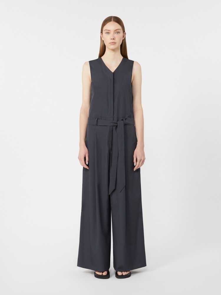 Jumpsuit aus Baumwollpopeline - ULTRAMARINE - 2