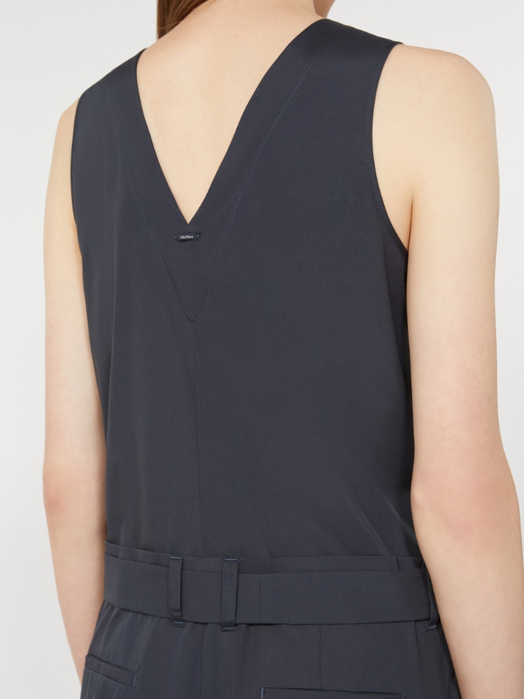 Jumpsuit aus Baumwollpopeline - ULTRAMARINE - 5