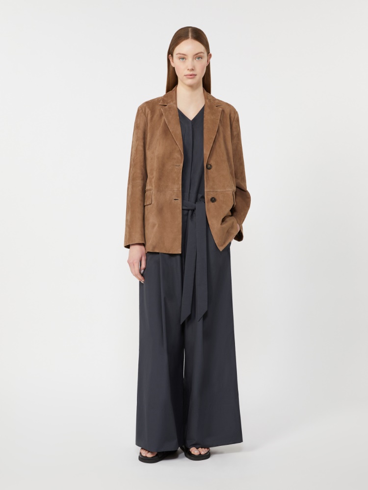 Jumpsuit aus Baumwollpopeline - ULTRAMARINE - 1