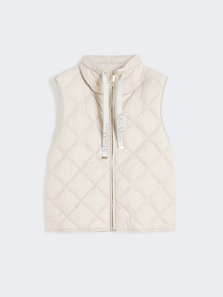 Padded water-repellent nylon canvas gilet - SAND - Max Mara