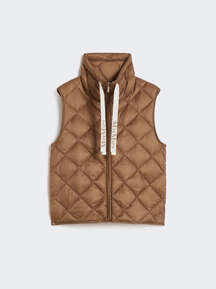 Padded water-repellent nylon canvas gilet - CARAMEL - Max Mara