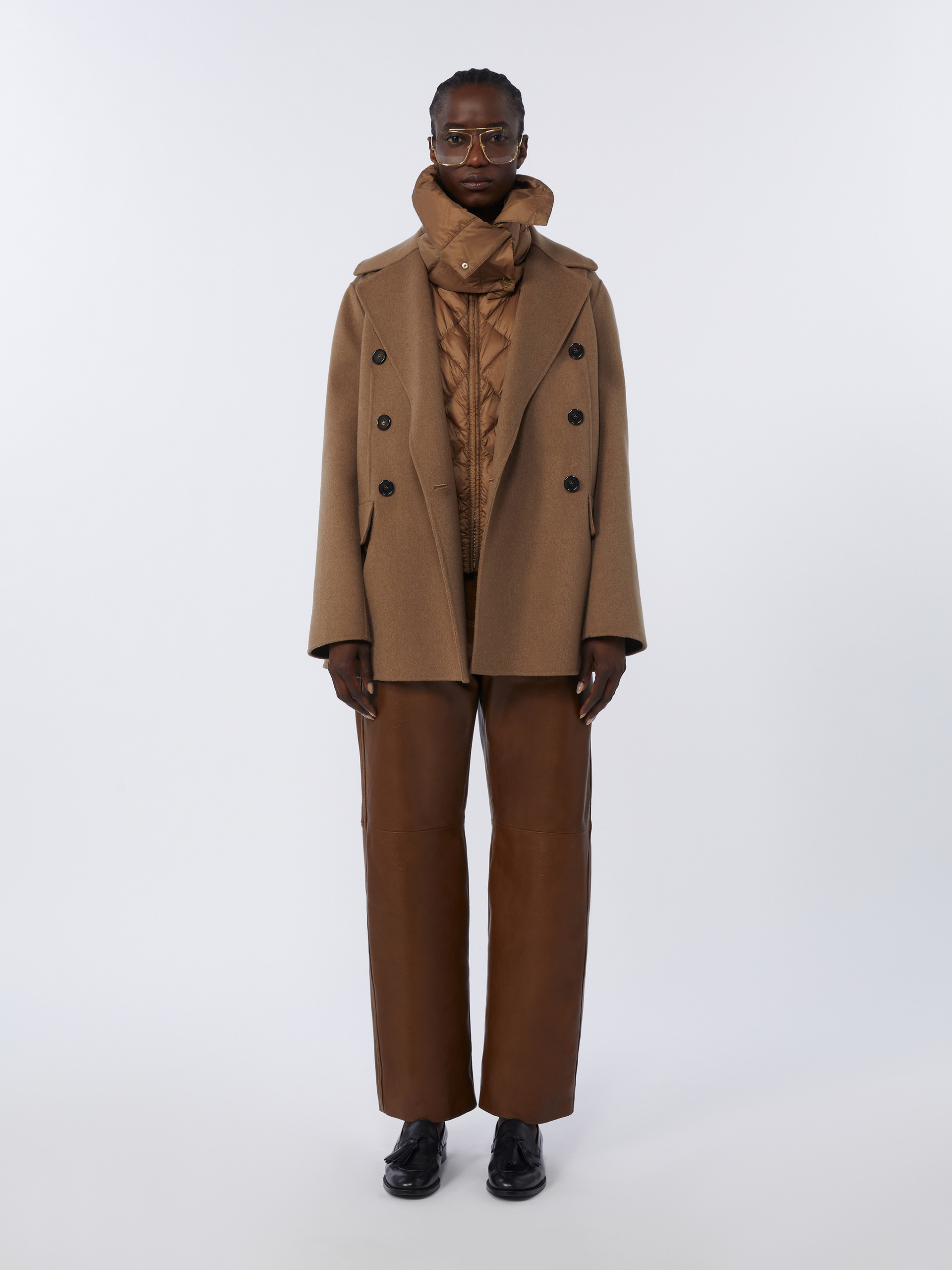 Padded water-repellent nylon canvas gilet - CARAMEL - Max Mara