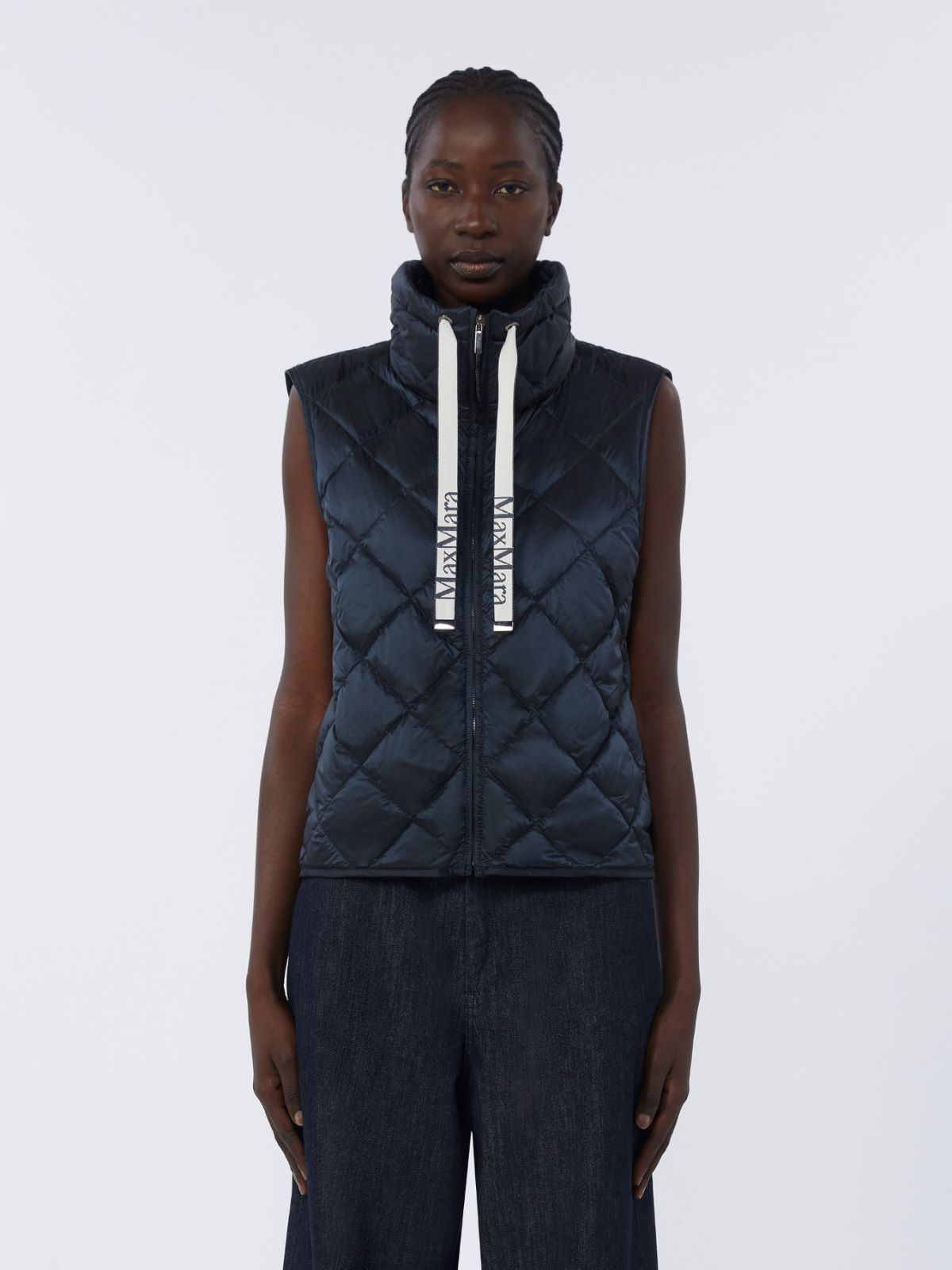 Padded water-repellent nylon canvas gilet - MIDNIGHTBLUE - Max Mara - 6