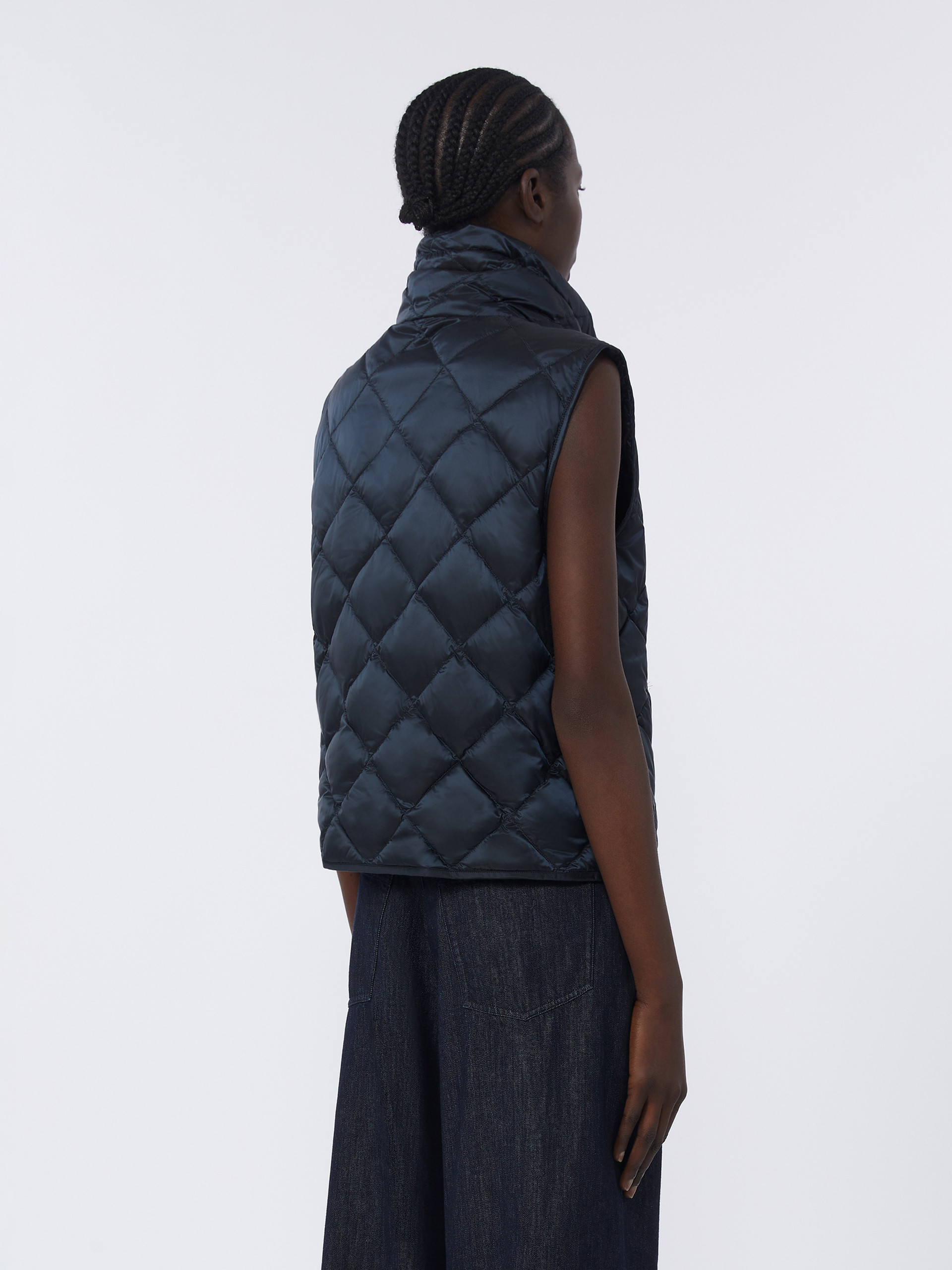 Padded water-repellent nylon canvas gilet - MIDNIGHTBLUE - Max Mara - 3