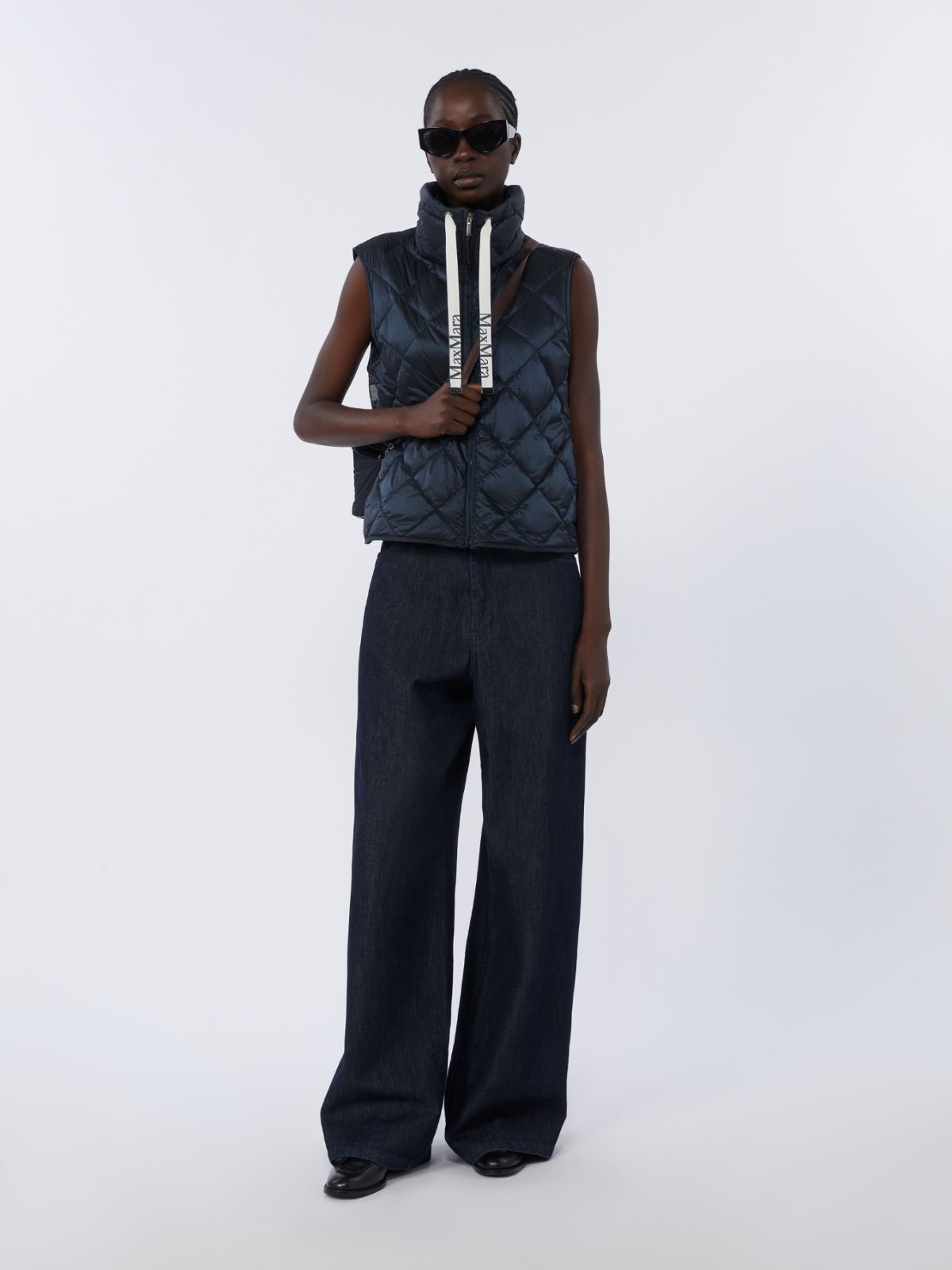 Padded water-repellent nylon canvas gilet - MIDNIGHTBLUE - Max Mara - 6