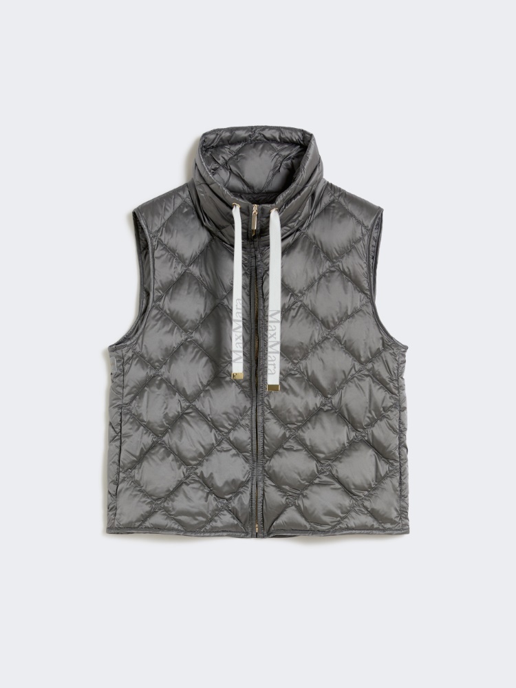 Padded water-repellent nylon canvas gilet - DARK GREY - Max Mara