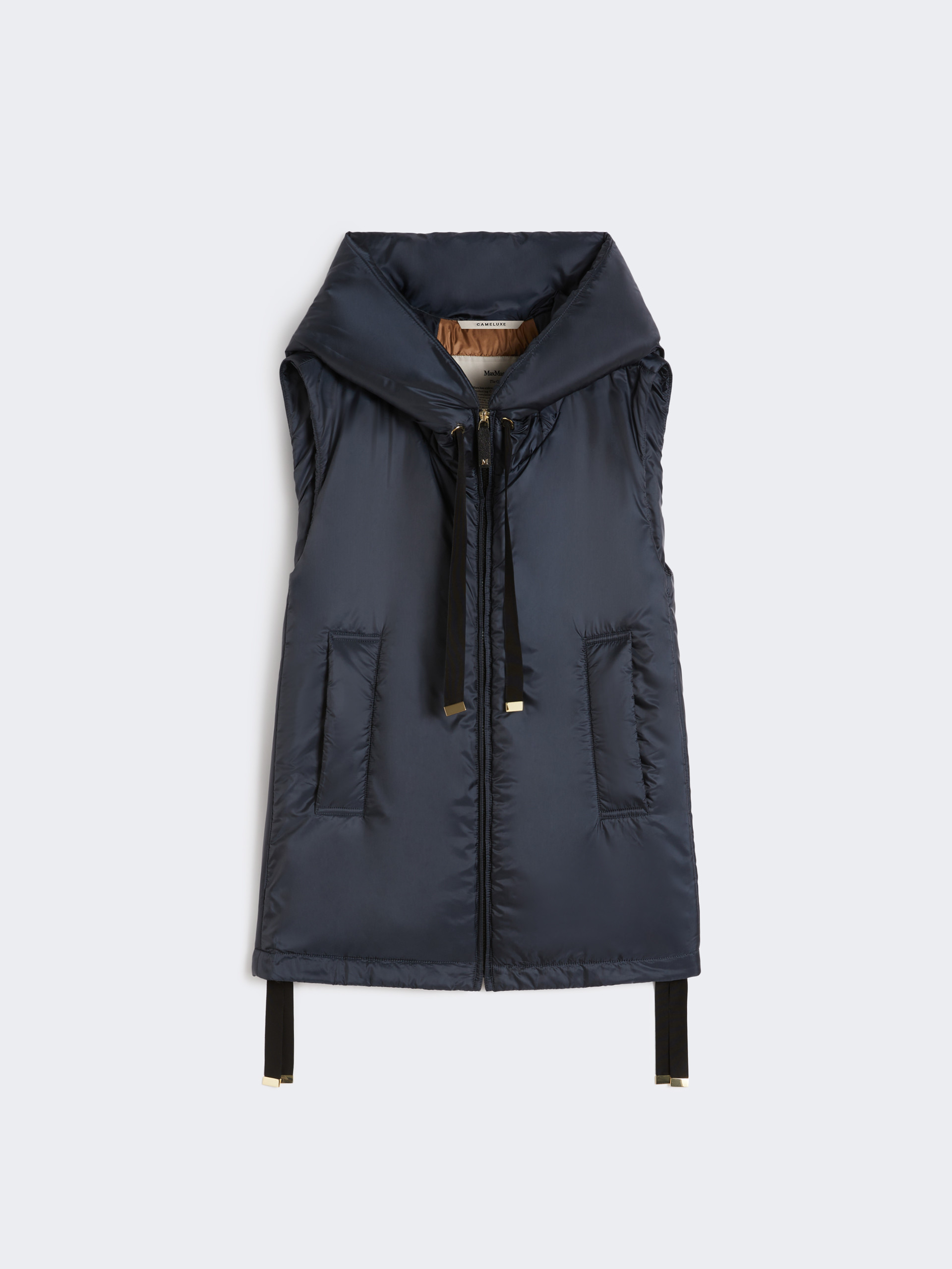 Water-repellent padded canvas hooded gilet - MIDNIGHTBLUE - Max Mara - 4