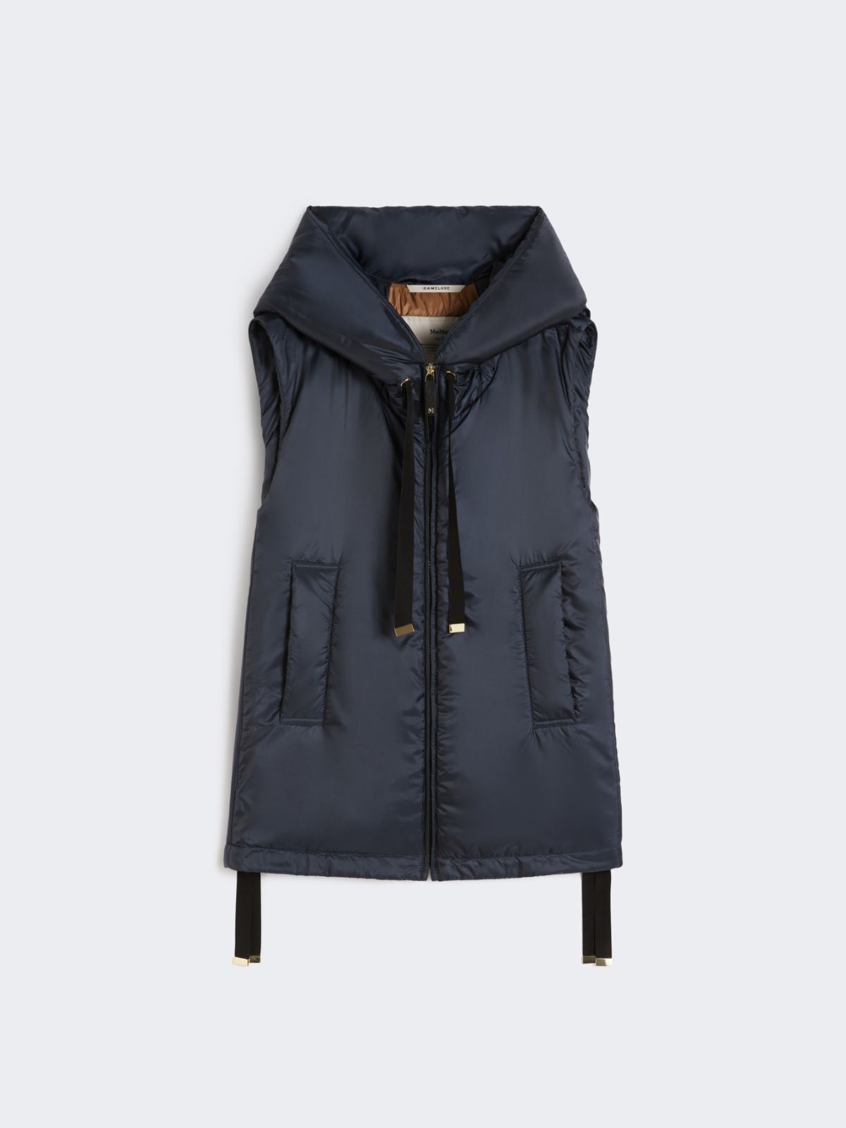 Water-repellent padded canvas hooded gilet - MIDNIGHTBLUE - Max Mara - 4
