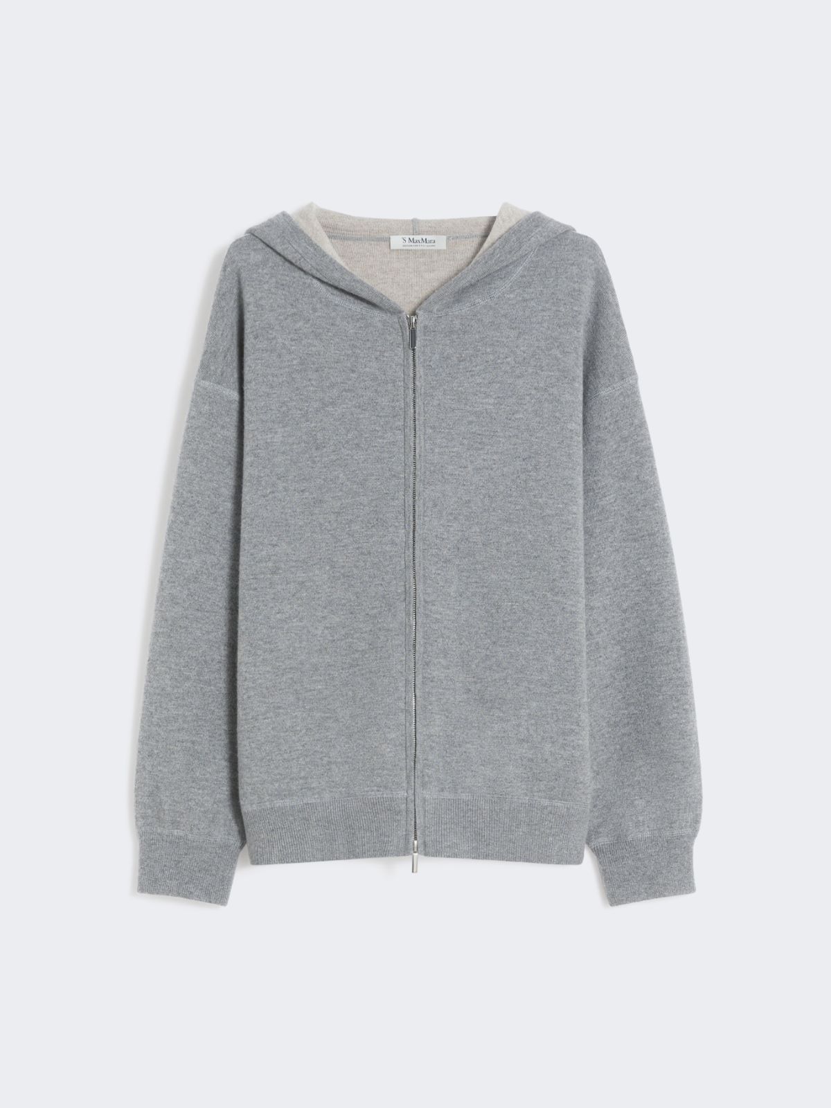 Wool and cashmere hooded cardigan - MEDIUM GREY - Max Mara - 5
