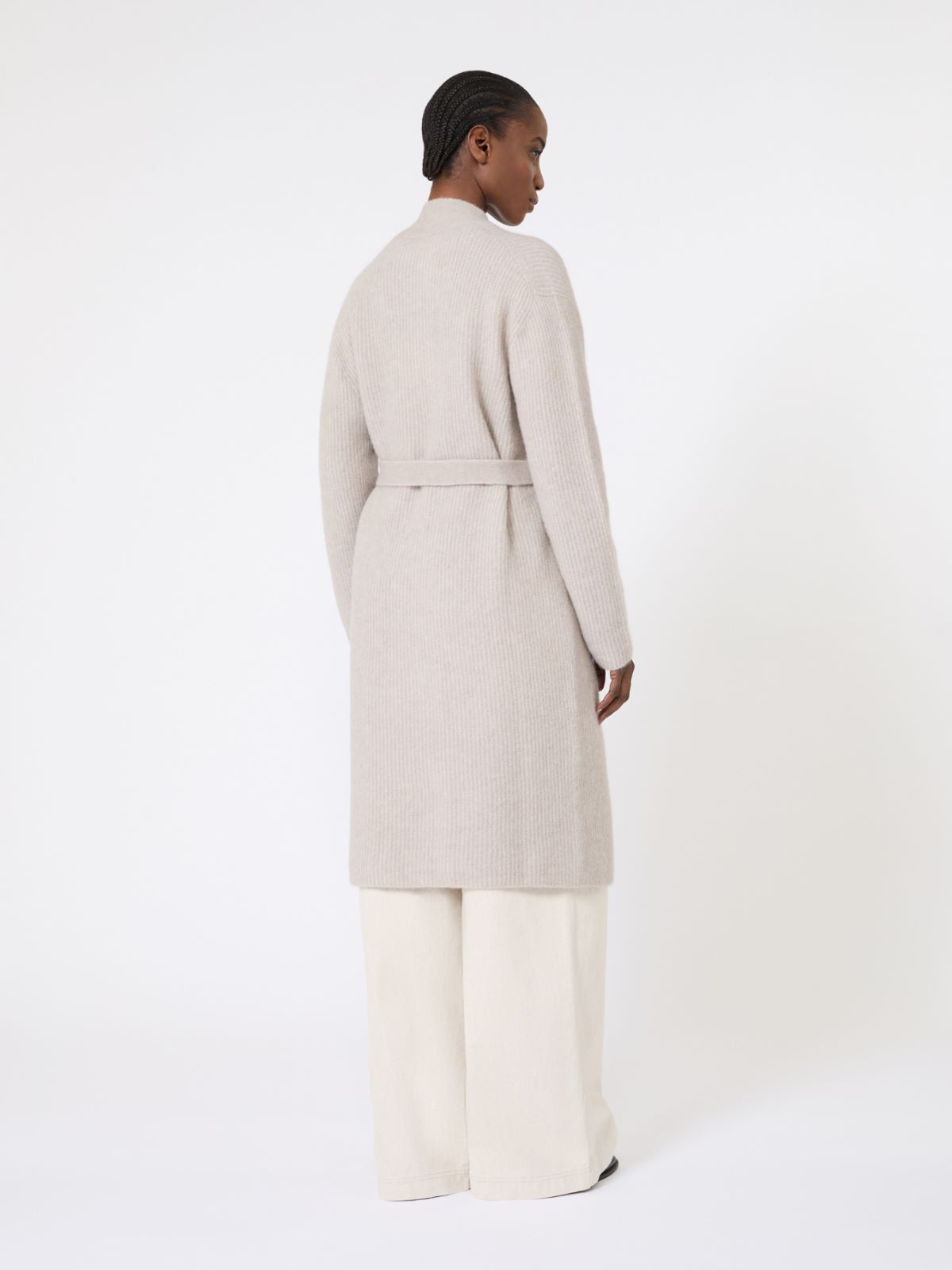 Long alpaca and wool cardigan - SAND - Max Mara - 6