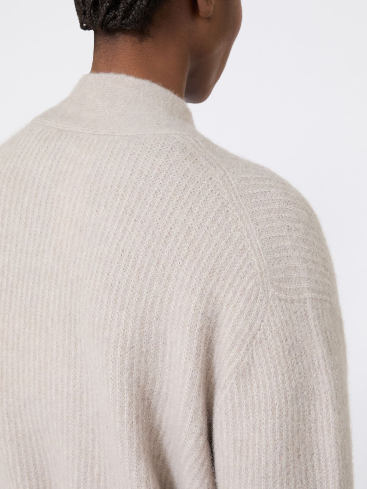 Long alpaca and wool cardigan - SAND - Max Mara - 6