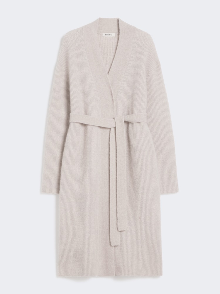 Long alpaca and wool cardigan - SAND - Max Mara