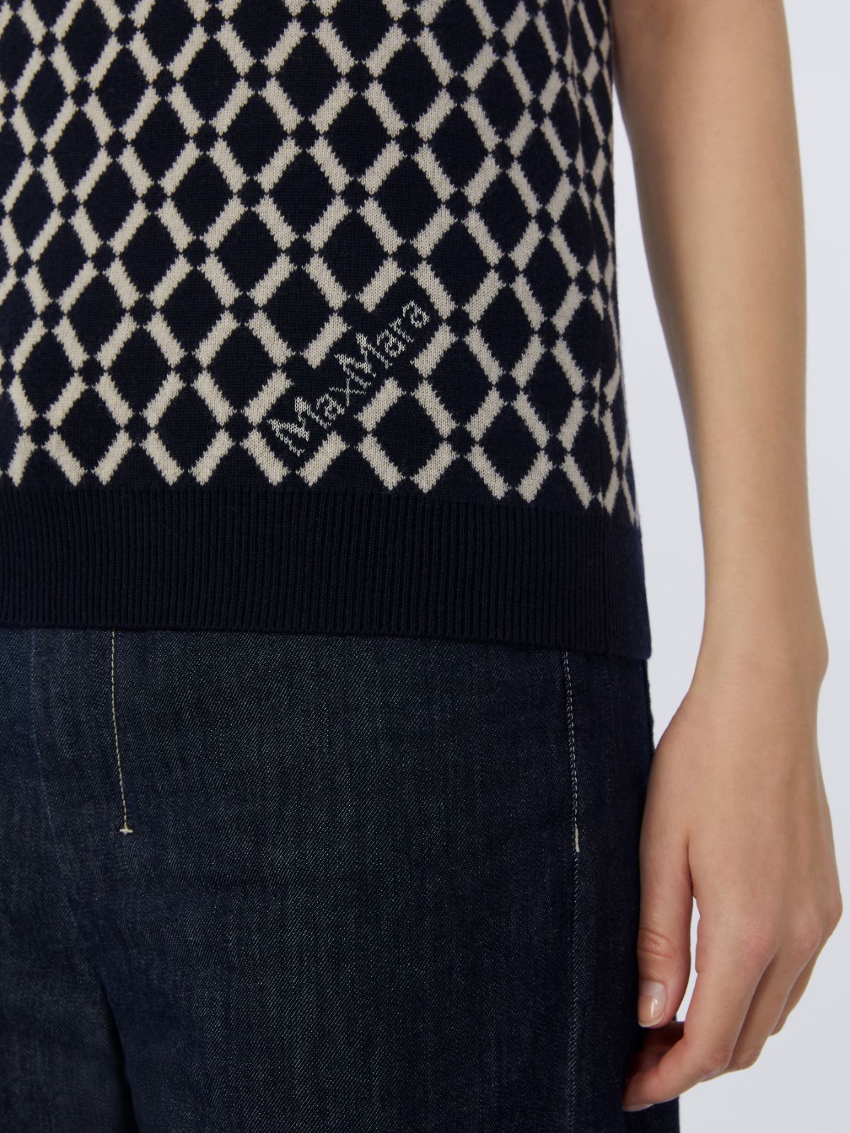 파보레 울 니트 조끼 - ULTRAMARINE - Max Mara - 5