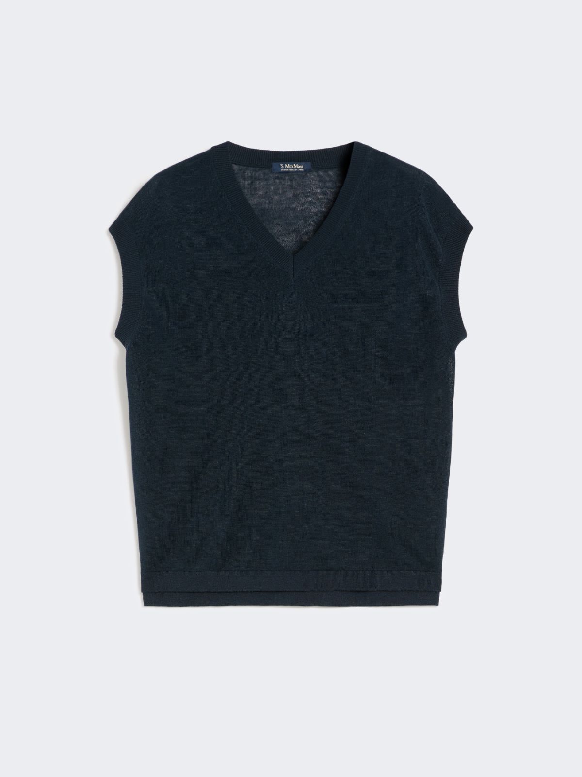Linen yarn waistcoat - NAVY - Max Mara - 4