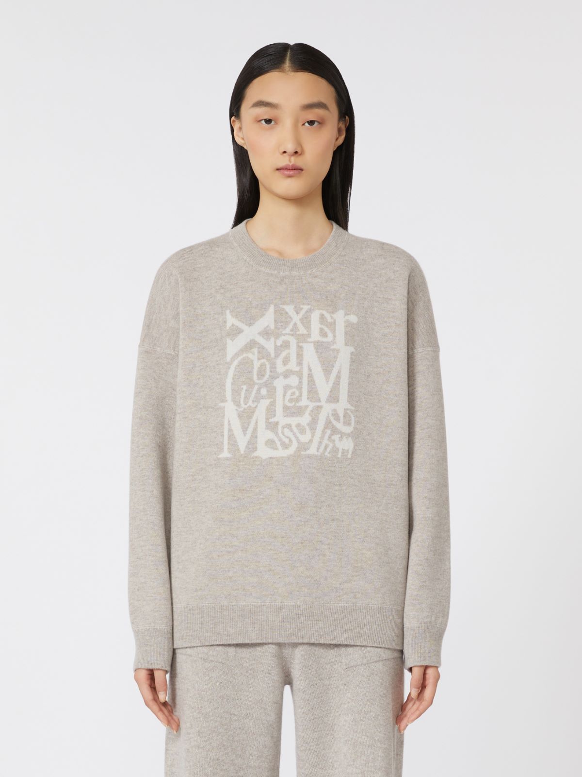 Wool and cashmere crew-neck sweater - BEIGE - Max Mara - 5