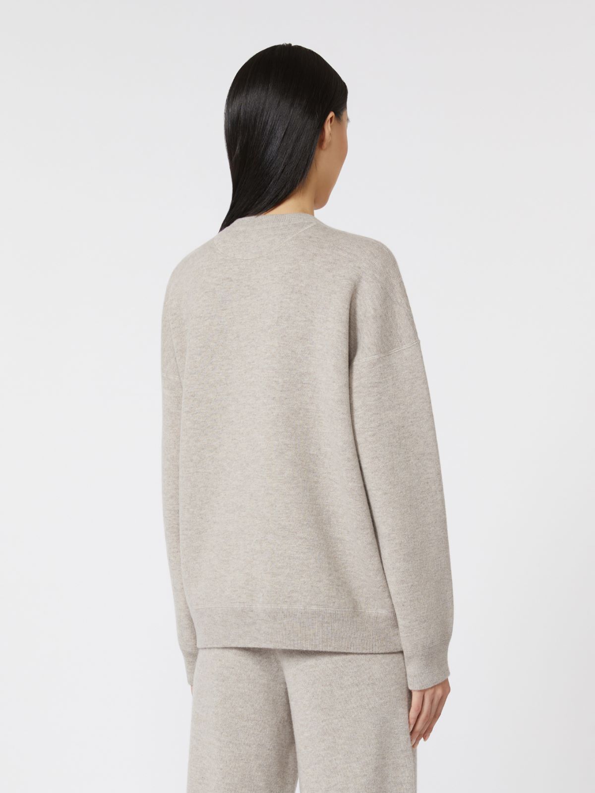 Wool and cashmere crew-neck sweater - BEIGE - Max Mara - 5