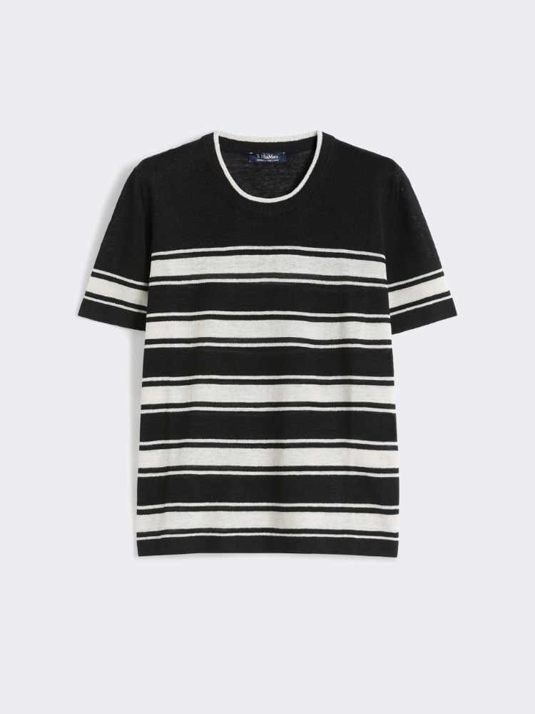 노르디카 린넨 스웨터 - BLACK