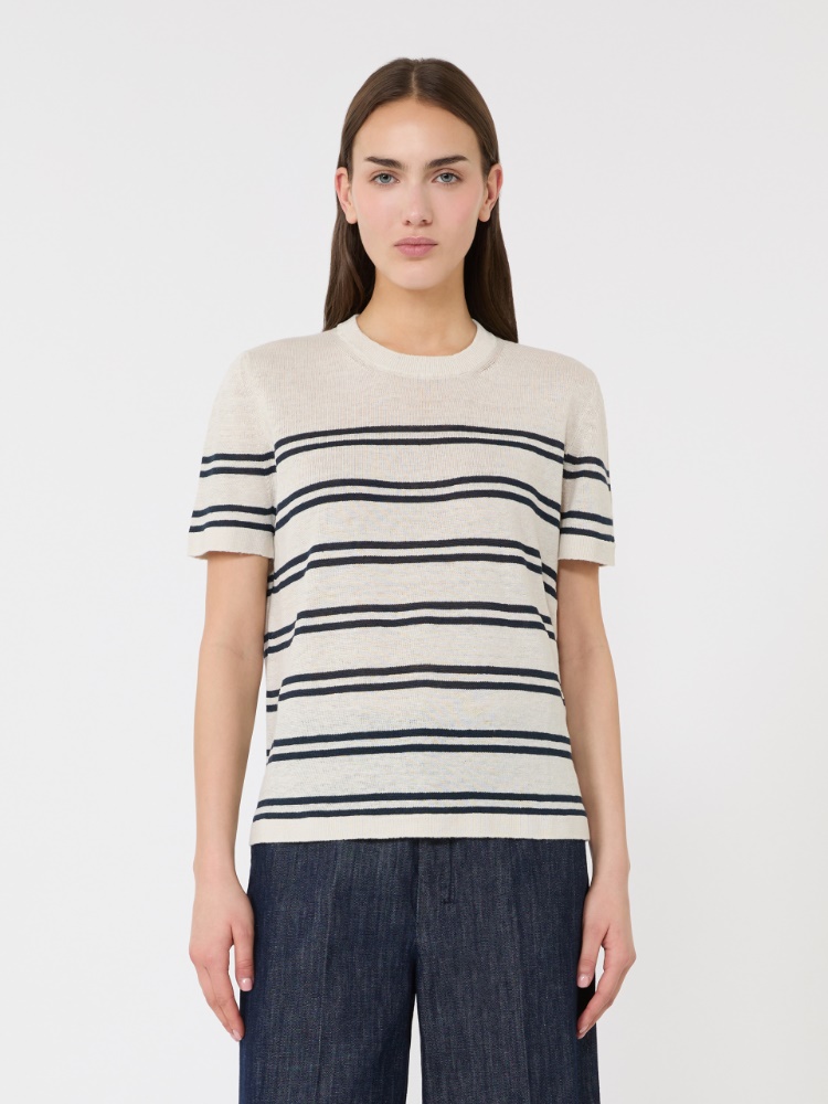 Pure linen yarn sweater - WHITE - 2