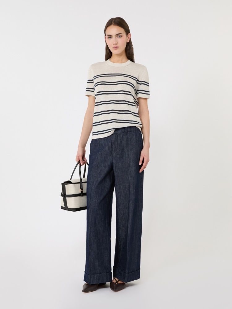 Pure linen yarn sweater + WHITE - Max Mara